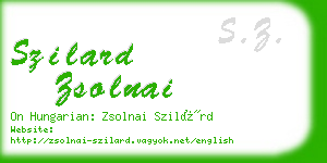 szilard zsolnai business card